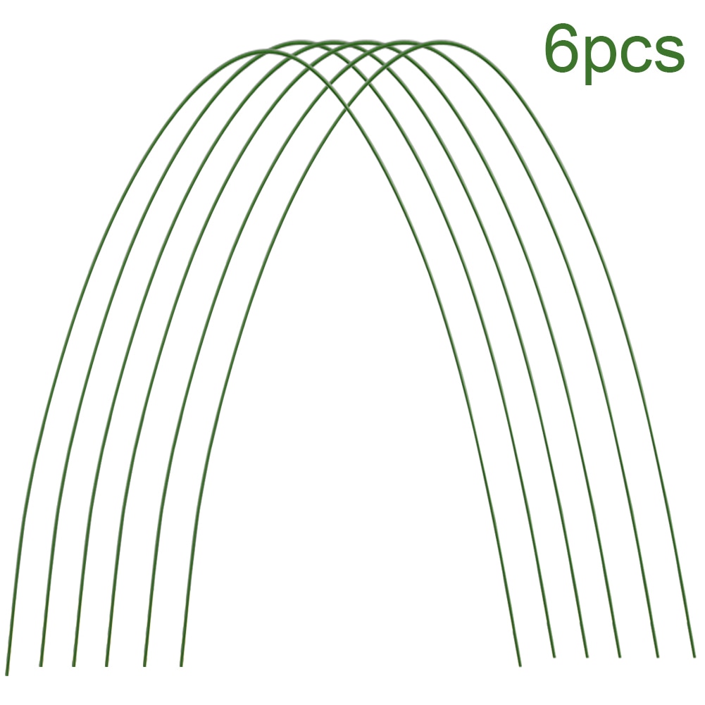 6pcs Greenhouse Hoops Plant Hoop Grow Garden Tunnel Hoop Support Hoops Plant Holder Tools for Garden Stakes Farm Agriculture