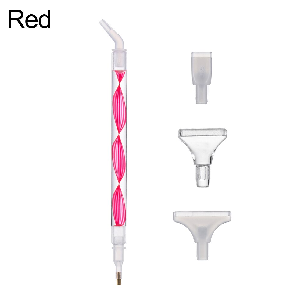 Spiral Flower Resin Point Drill Pens 5D Diamond Painting Pen Cross Stitch Embroidery DIY Craft Art Sewing Accessories: red