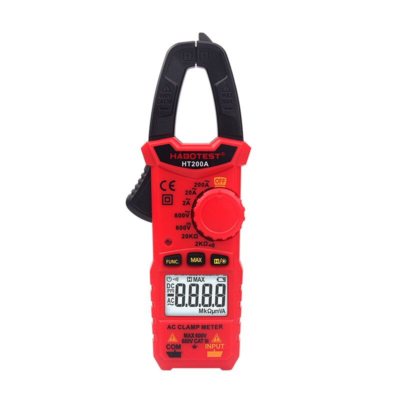 Habotest Electrician Tools Mini Digital Clamp Meter 2000 Counts AC DC Voltmeter NCV Ohm Capacitor Tester Ammeter Multimeter