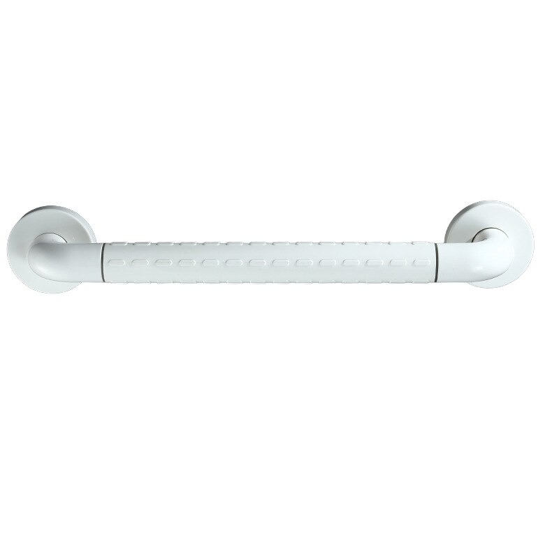 Pasamanos de ducha montado en la pared para baño, barra de agarre de seguridad para inodoro, soporte antideslizante, mango de agarre de bañera de acero inoxidable, toallero: White / 38 cm