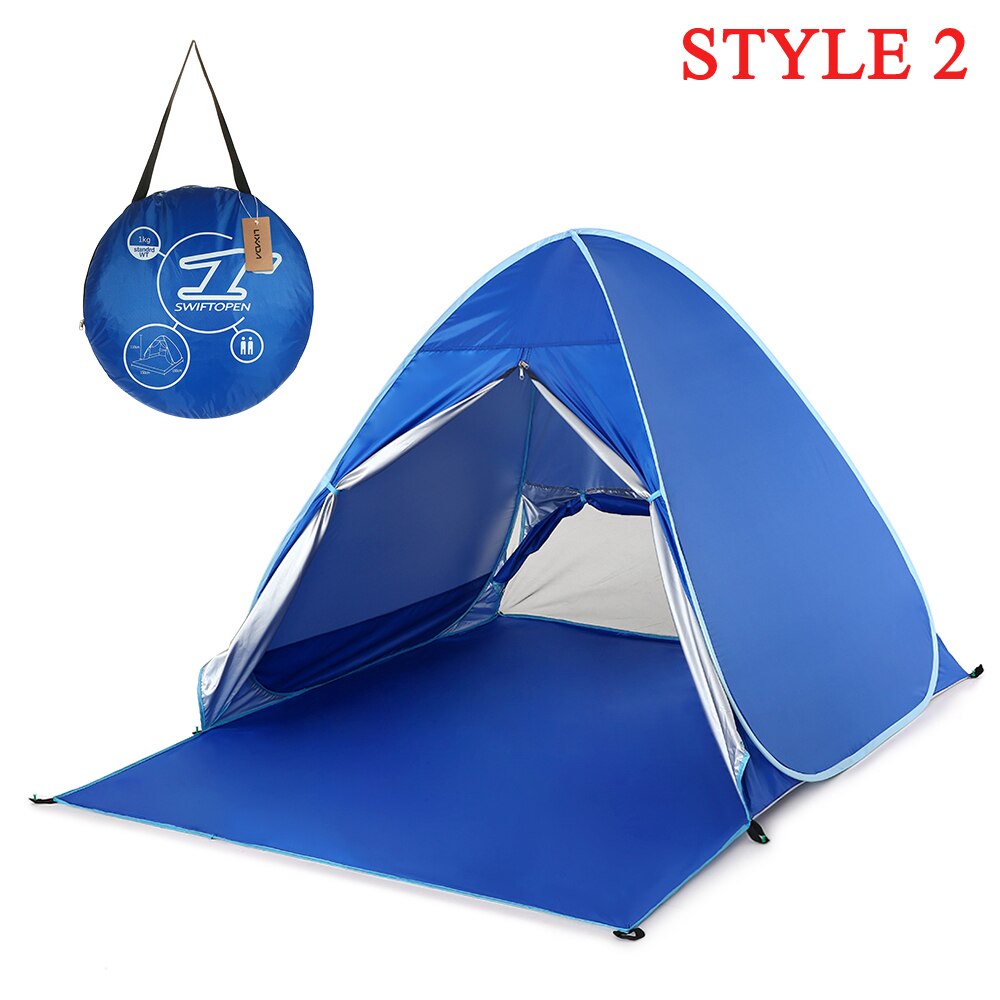 Lixada Automatico Tenda Protezione UV Outdoor Tenda Da Campeggio Istantanea Pop Up Tenda Della Spiaggia Leggero Ripari Per Il Sole Tende Cabana Tenda: style 2 royal blue