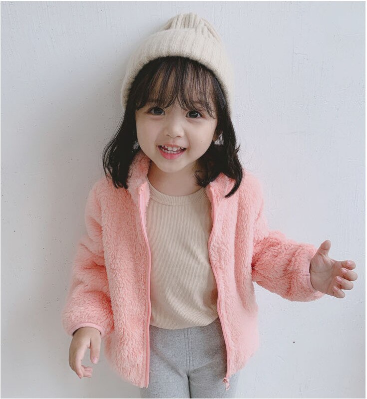 1pc Peuter Kids baby jongens meisjes fleece jacket winter warme jas