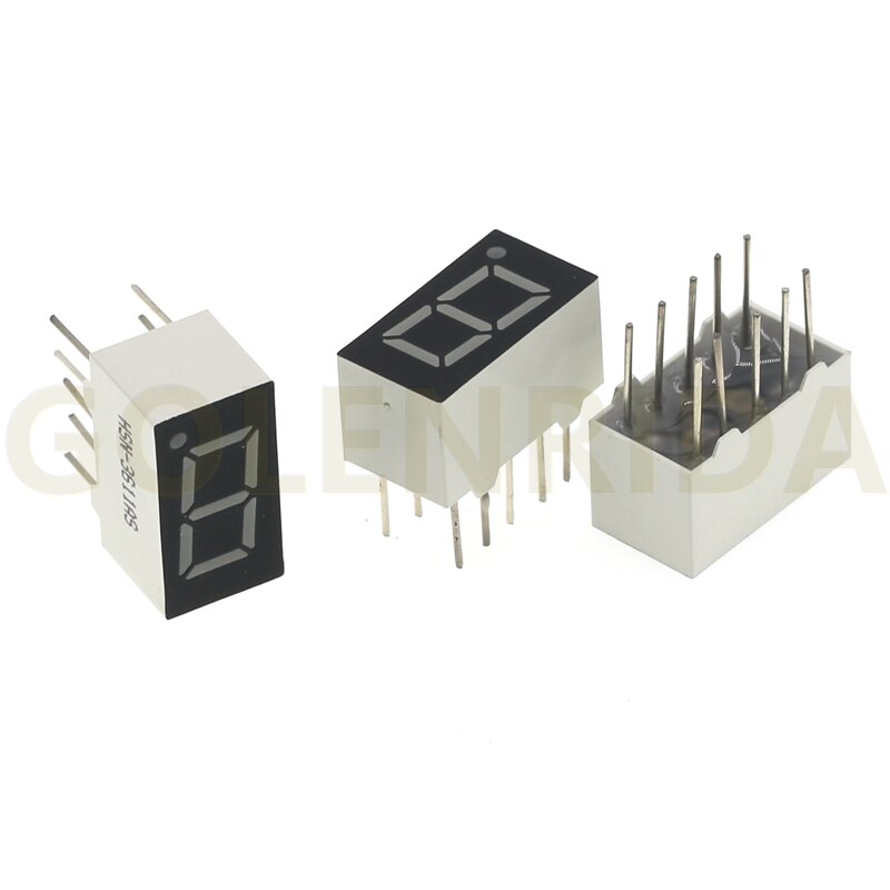 5pcs Digital tube segment common Cathode Red 1 Bit digital Tube 0.36 inch Red LED Display 3611AS