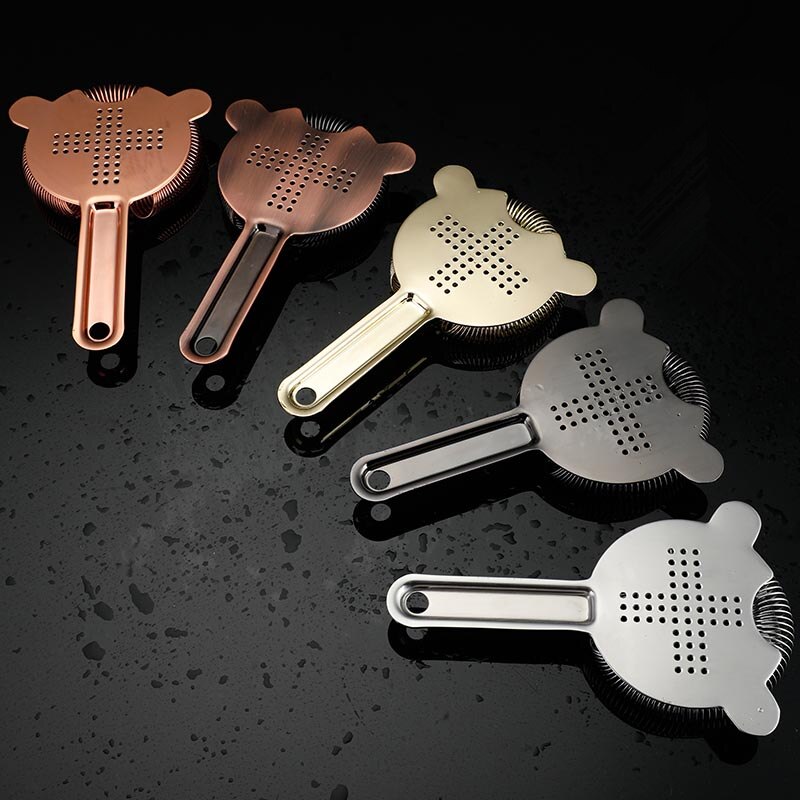 Two Stablising Prongs Bar Cocktail Strainer Superior Large Spring 304 Stainless Steel