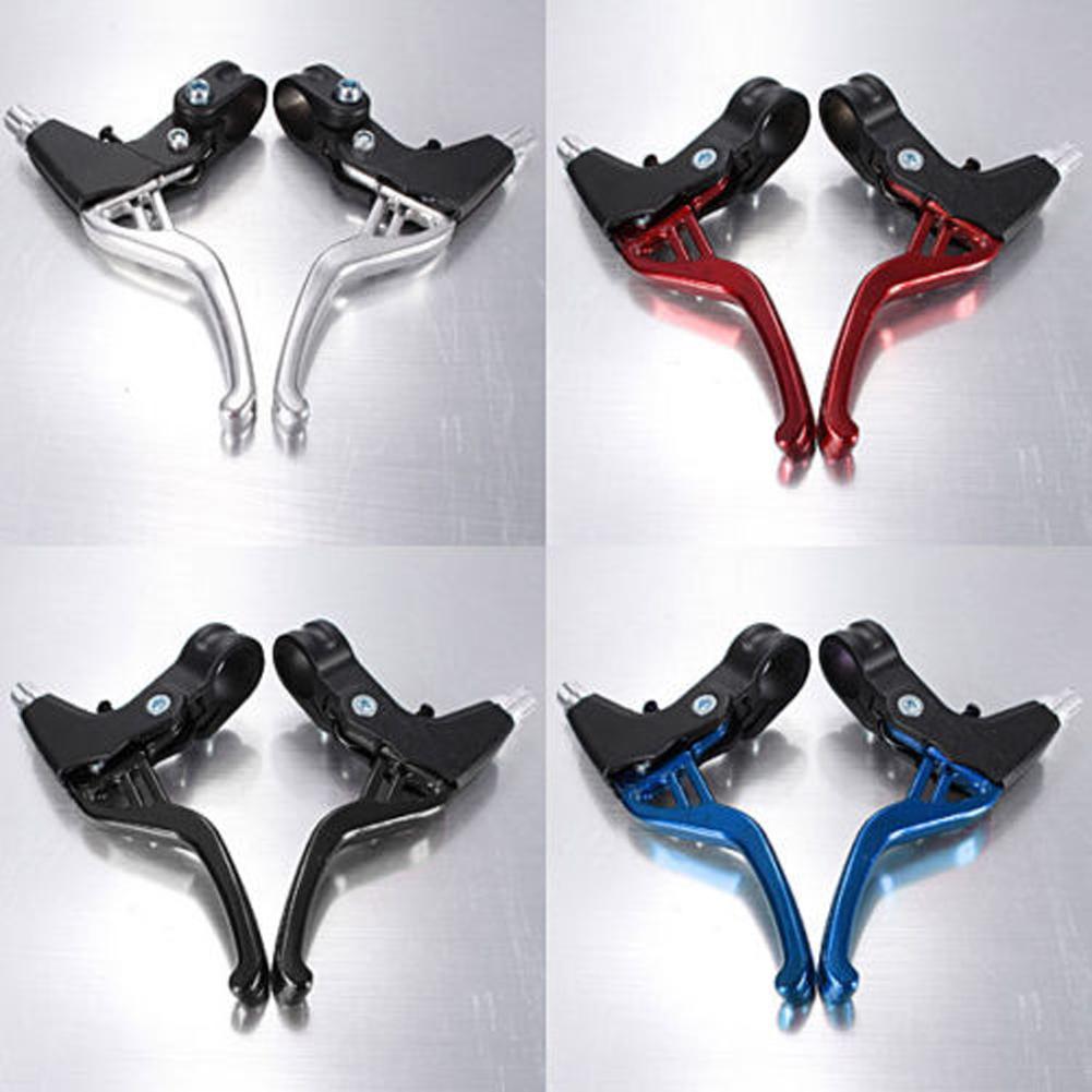 Palancas de freno para bicicleta, 1 par, manillar de freno de bicicleta de aleación ligera, estándar, 2 dedos, BMX, 4 colores