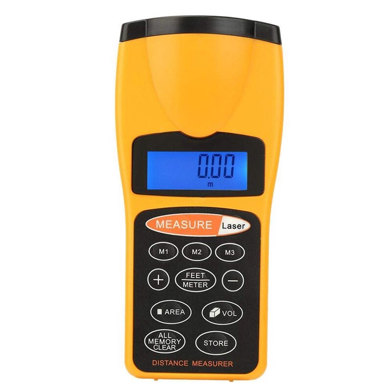 Durable CP-3007 Ultrasonic Distance Measure Designator, Point Rangefinder LCD Night Light Backlight,Distance Measurer: Default Title