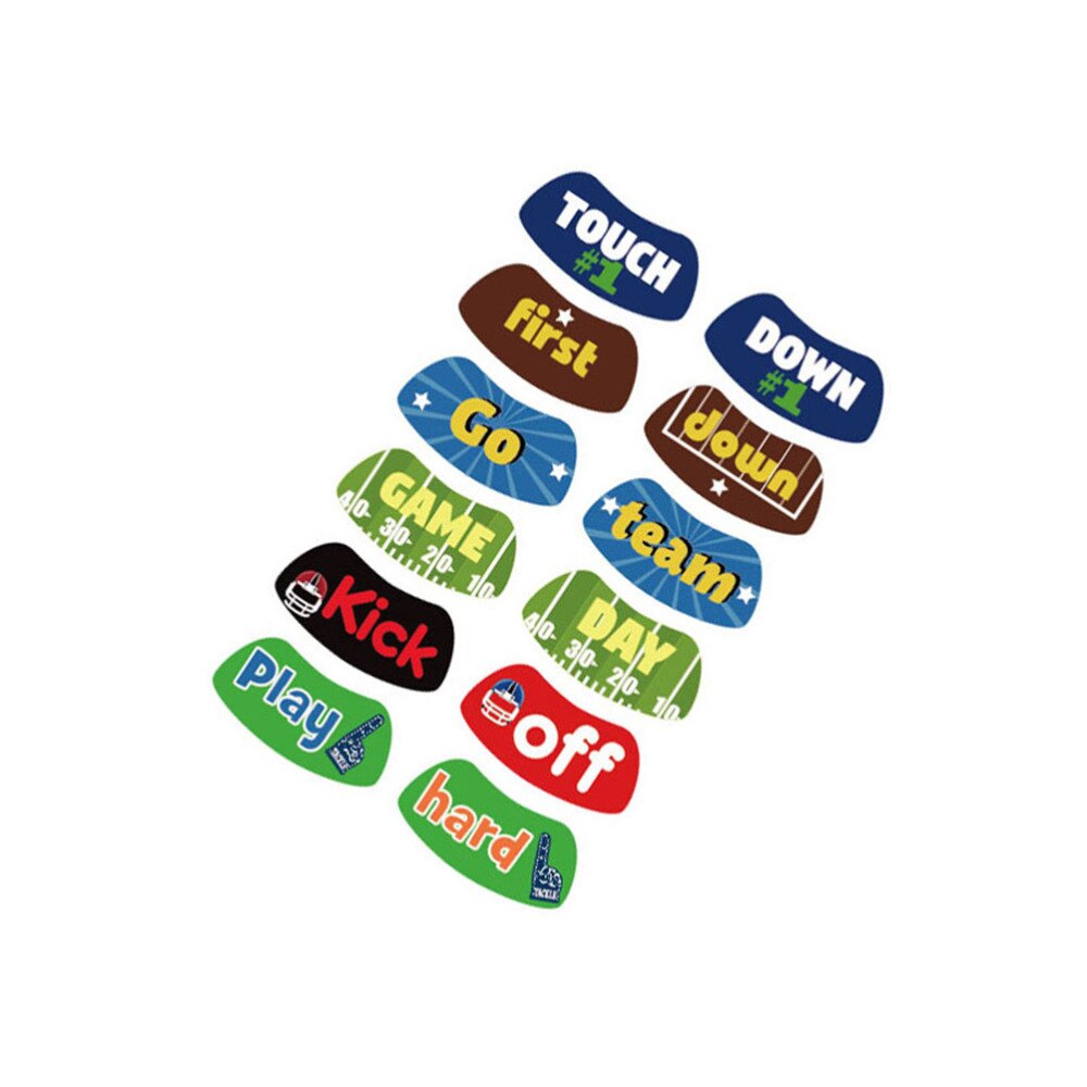 10pcs Rugby Game Face Tattoos Stickers Football Game Temporary Tattoos Party Favors