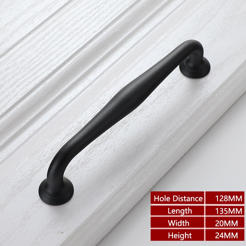 Yutoko modern svart skåp handtag fyrkantig möbel hårdvara rostfritt stål köksdörr knoppar skåp garderob låda drar: 641-128mm