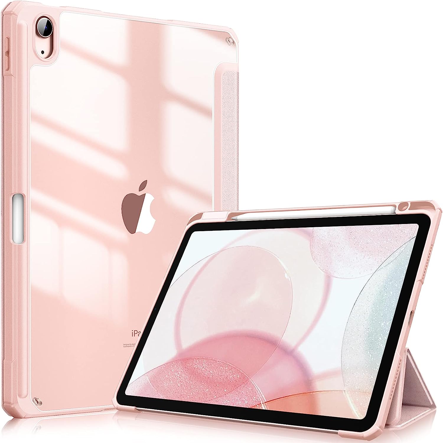 For iPad Pro 11 Case iPad Air 11 5th 4th 10.9 Tablet Cover For iPad 10.2 7th 8th 9th 10th Gen Pencil Holder Case Funda: 1 / Pink