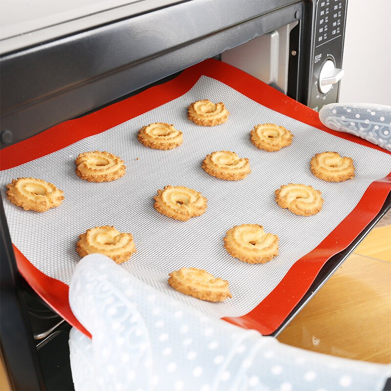 Non-stick Siliconen Bakken Matten Cookie Pad Rolling Deeg Mat Hittebestendig Glasvezel Slagmensen Meel Fondant