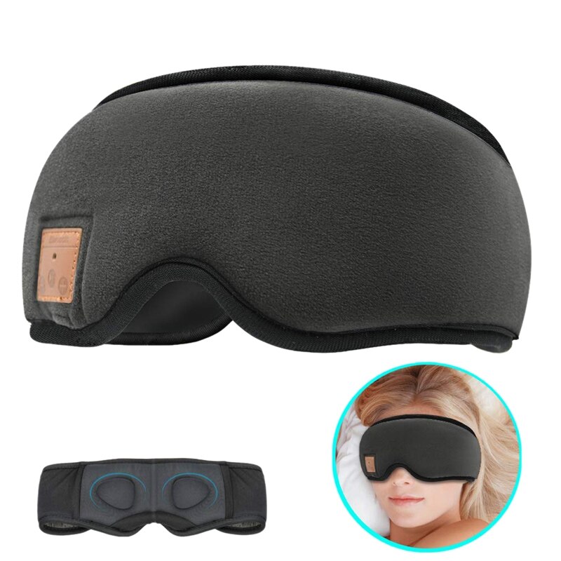 Sleep Mask, Bluetooth Sleep Headphones with Built-In Speakers, Wireless Sleep Eye Mask Music Player for Sleeping, Traveling, Yog