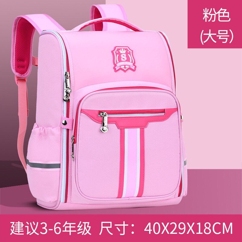 Geeignet für sterben klassen 1-9 freundlicher Orthopädische Schule Rucksack Schule taschen Für jungen Wasserdichte Rucksäcke freundlicher Schulranzen Schoolbgs: groß Rosa