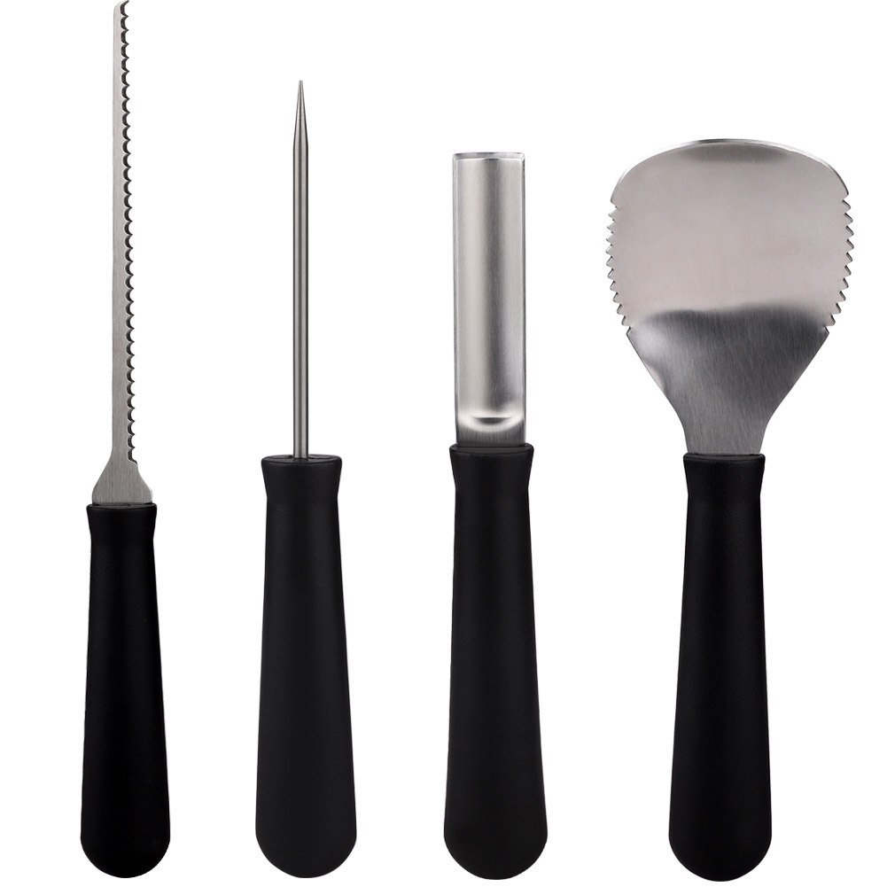 13Pcs Professionele Pompoen Carving Tool Kit Carve Beeldhouwen Halloween Gereedschappen Levert Duurzaam Carving Gereedschap: 4pcs