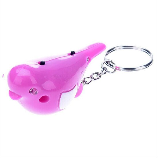 Détecteur de clé sifflet Anti-perte | , Anti-perte, bip clignotant, sac de clé pour enfant, localisateur de portefeuille, notification d'alarme pour animal de compagnie, directe: Bird Pink