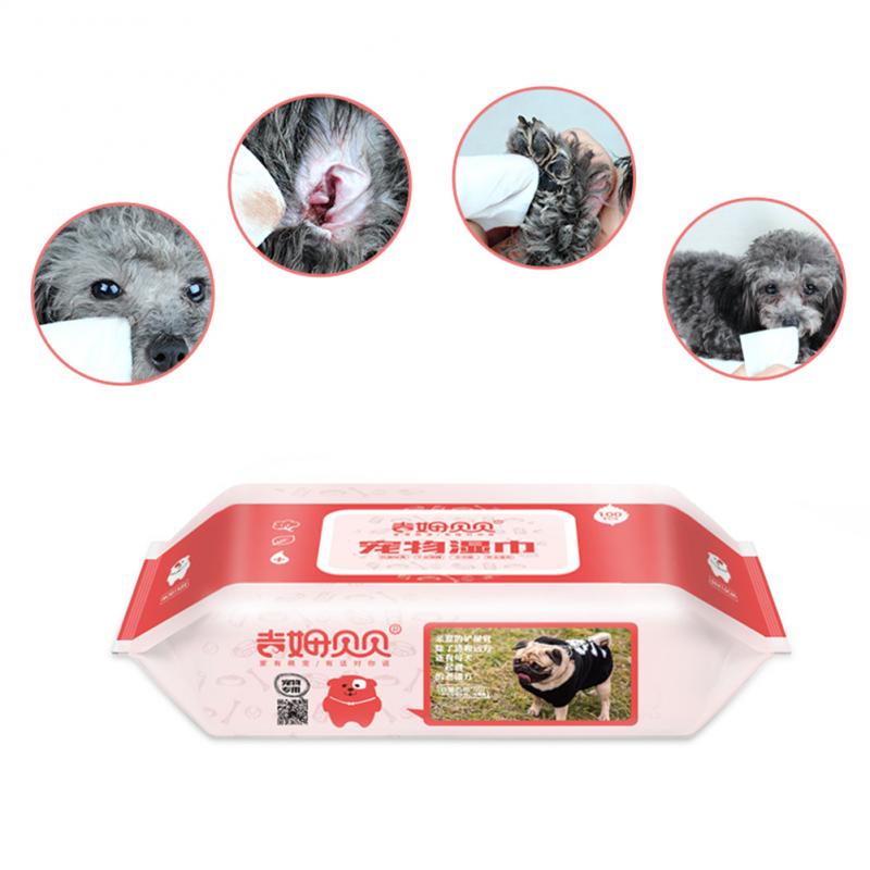 Toallitas hidratantes para limpieza de mascotas, higiene para perros, cachorros y gatos, con orejas y patas, 80 unidades