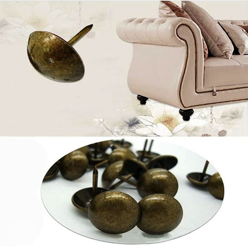 Tachuelas para muebles, tapicería antigua, caja de madera, tachuelas para sofá, chincheta para decoración del hogar, 500 unids/lote
