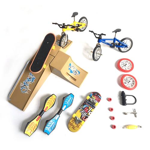 Rampe de skate pour enfants, jeu de sport, pour doigt, planches à roulettes, ensemble de pièces, touche, pour mini vélo, parc de formation, jouet,: H