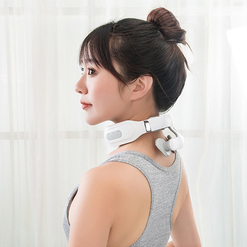 Heads Smart Electric Neck Massager Neck Pulse Back Power Control Deep Care Magnetic Physiotherapy Health Care Relax Tool