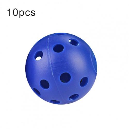 Golf practice 10pcs 41mm Practical golf practice ball hollow structure PE indoor and outdoor training golf light ball ゴルフボール: Blue