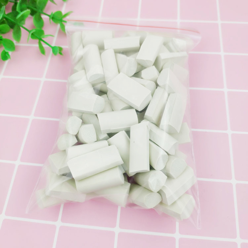 70pcs Sponge Slime Bead chunks Lizun Addition Slime Supplies Accessories Filler Charms for Slime Foam Clay Mud: White