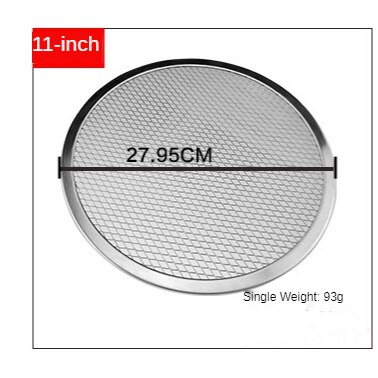 Aluminum Thickened Pizza Baking Pan Mesh Kitchen Pizza Tool Pizza Grill Tool Pizza Mesh Screen Fitting Baking Mould Accessories: 11Inch