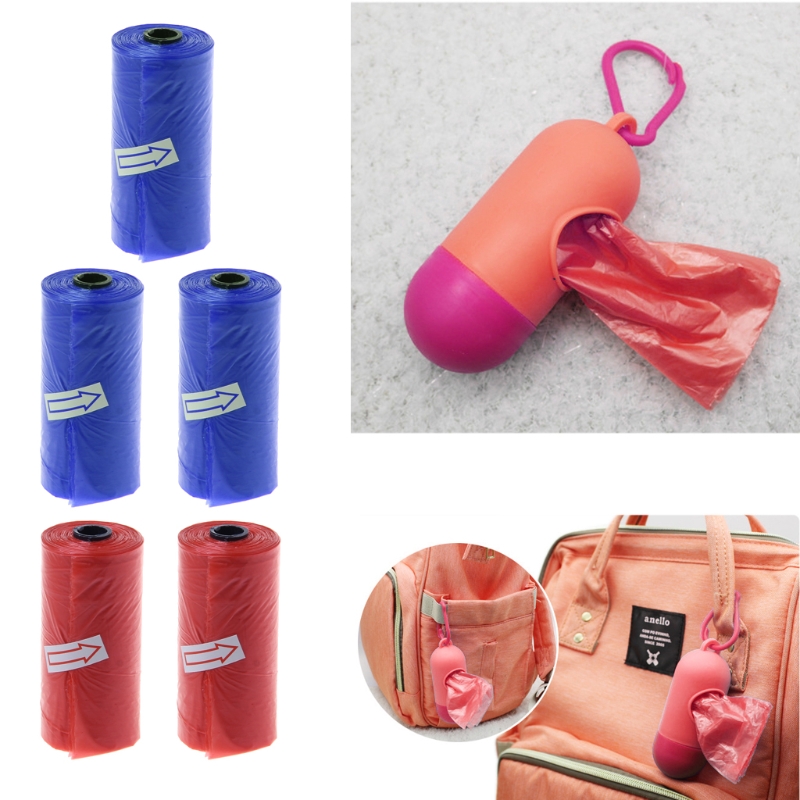 5 Rolle Tragbare Baby Windel Abfall Tasche Baby Kinderwagen Einweg Müll Taschen