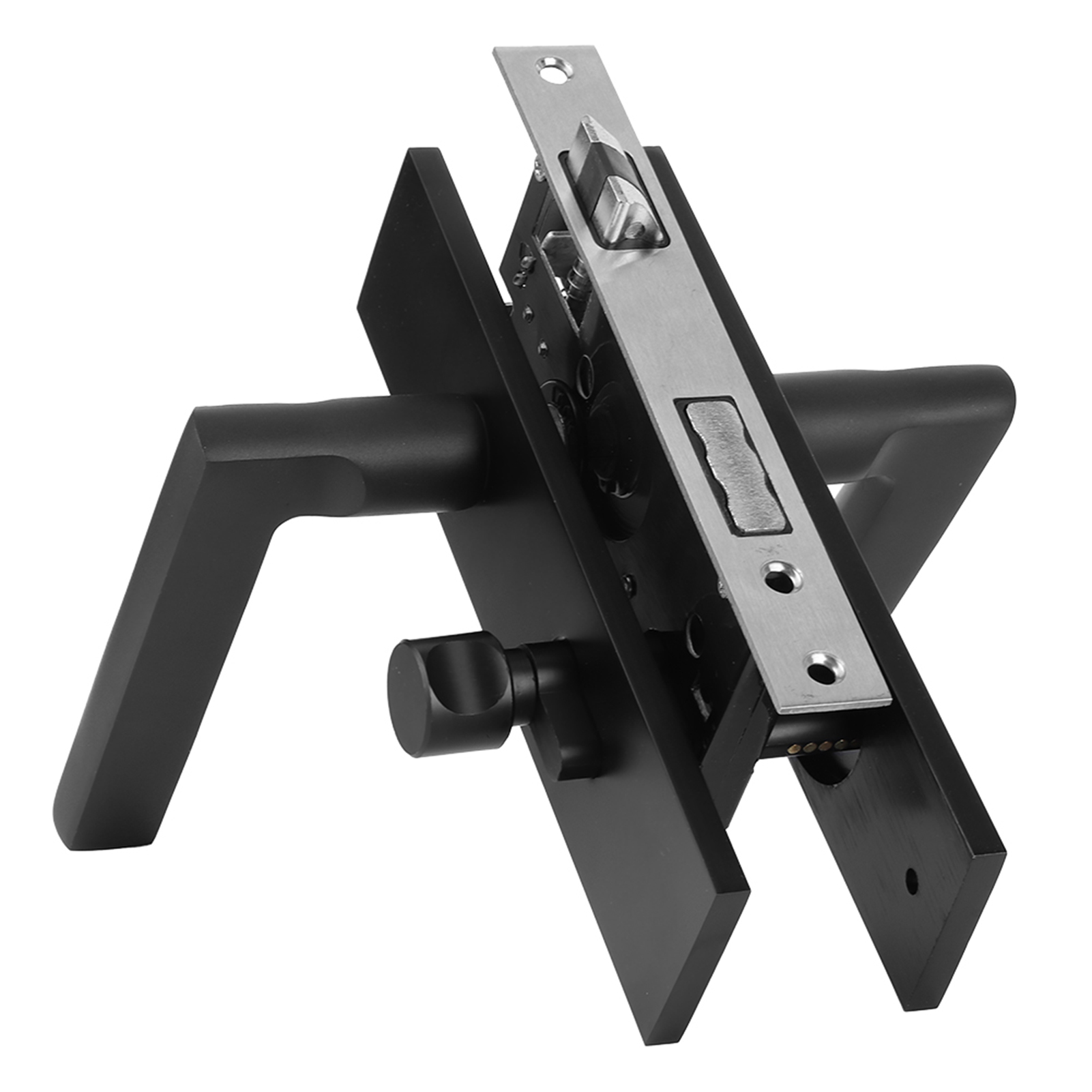 Slaapkamer Deurslot Home Security Slaapkamer Handvat Slot Met Sleutels Schroef Voor Diverse Houten Deuren Met 3.5-4.5Cm Deurkozijnen