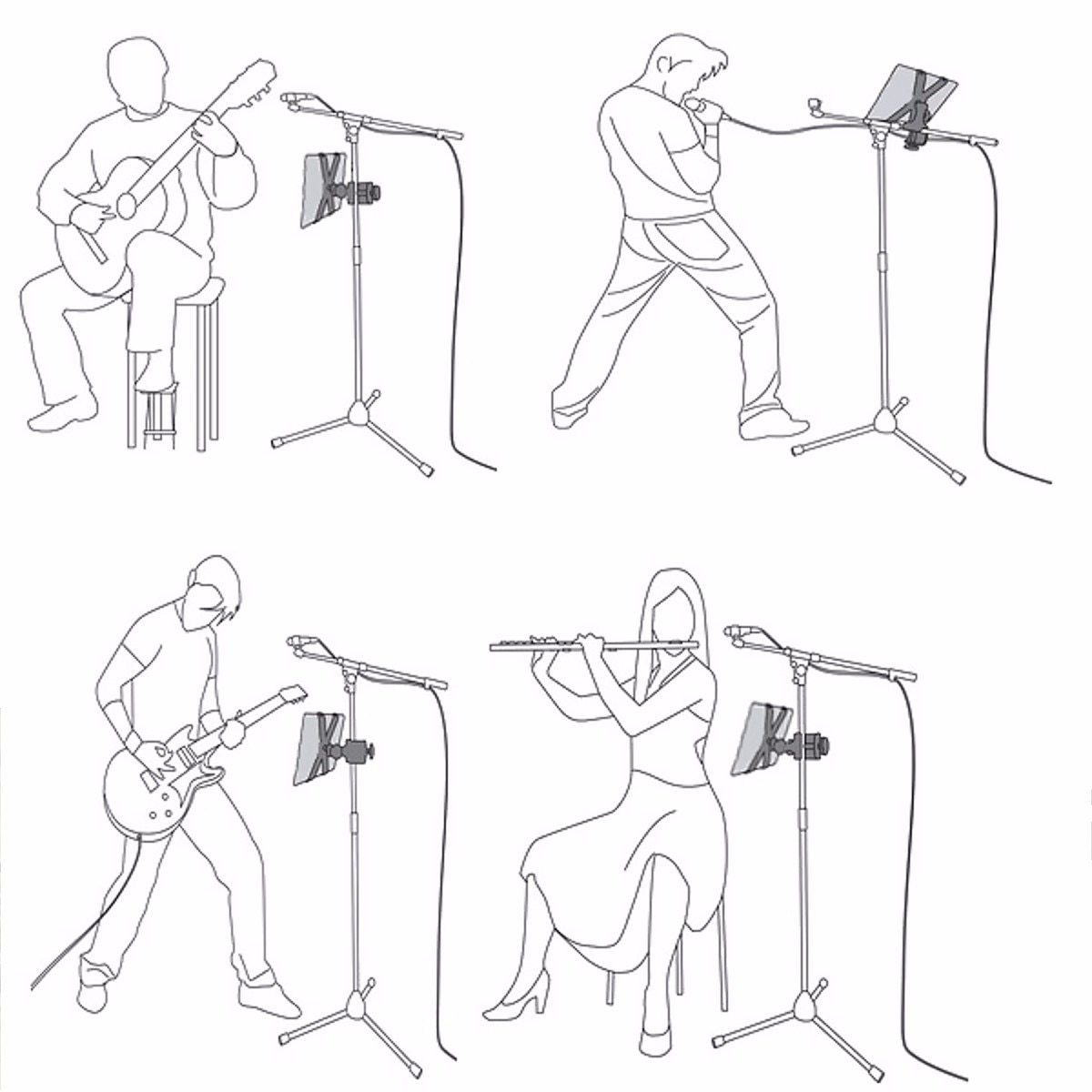 Universal 7-10" Bicycle Tablet Stand Adjustable Music Microphone Mount Motorcycle Bike Holder Mount For PC Tablet For iPad