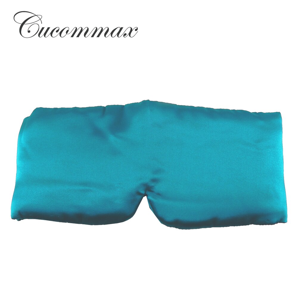 Cucommax 100%  natuurlijk zijden slaapmasker voor de ogen, dikker slaapmasker, zwart masker, verband voor de ogen tijdens het slapen - msk 54