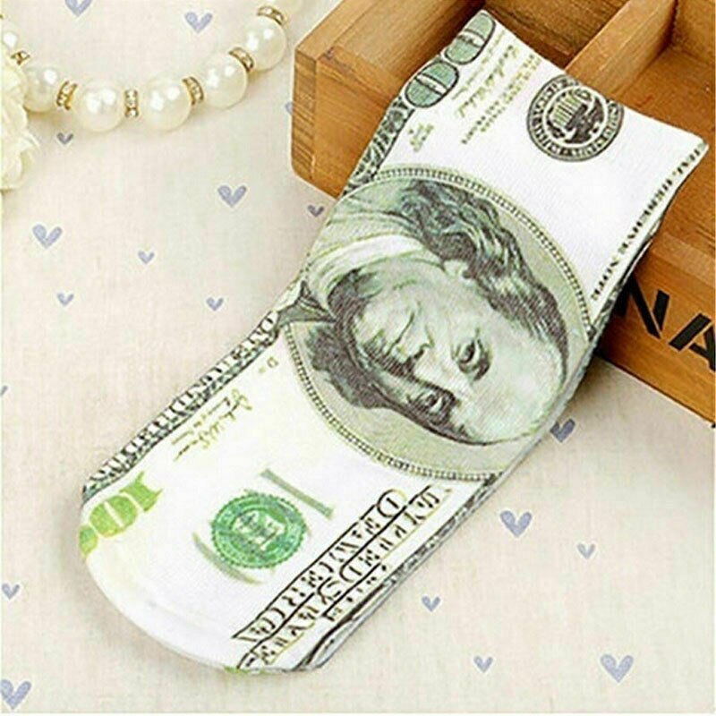 Chaussettes 3D drôles nouveauté Bacon doux imprimé Art cheville chaussettes porc dollars viande chaussettes: 05