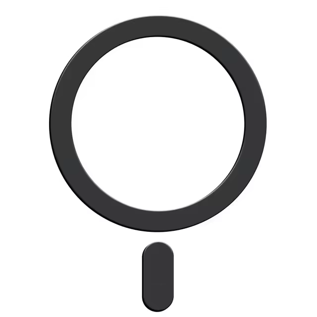 Magnetischer Ring - Universeller Metallaufkleber für Magsafe kabellos Ladegerät & Autohalterung: Schwarz