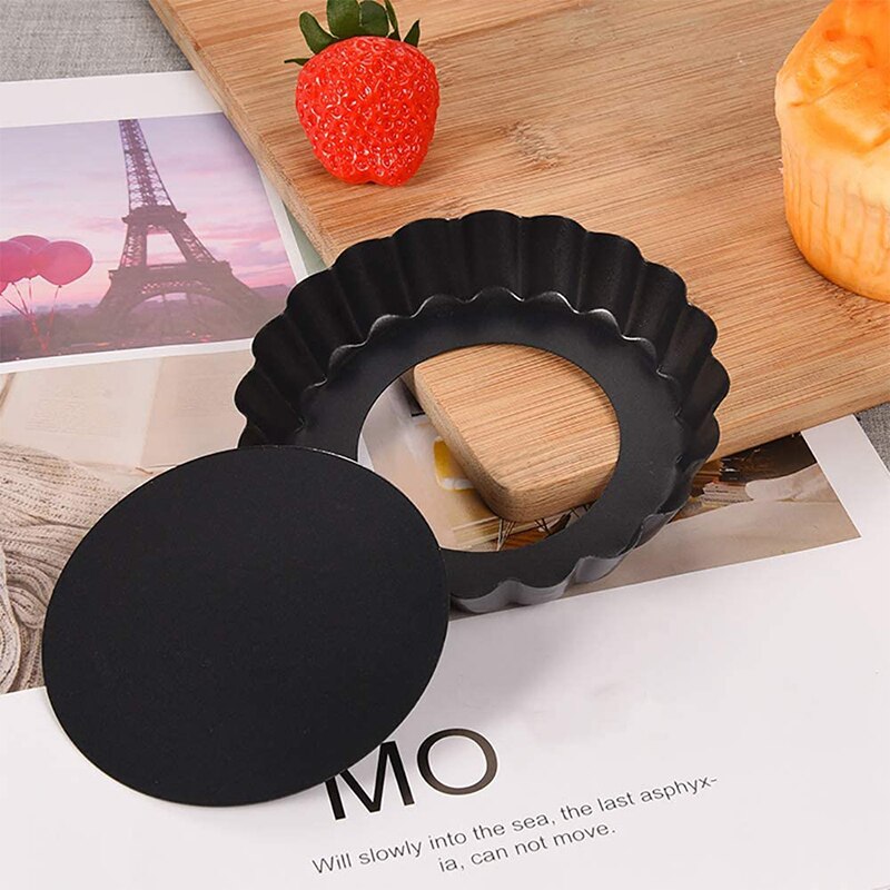 Steel Baking Tools For Cakes 10cm Mini Pie Muffin Cupcake Pans Non-Stick Quiche Flan Pan Molds Pie Pizza Cake Mold 4Inch Round