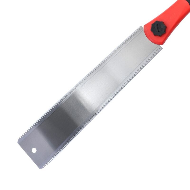 Woodworking Double Sides SK5 Steel Hand Saw Tenon Fine Tooth with TPR Handle for Gardening Outdoor