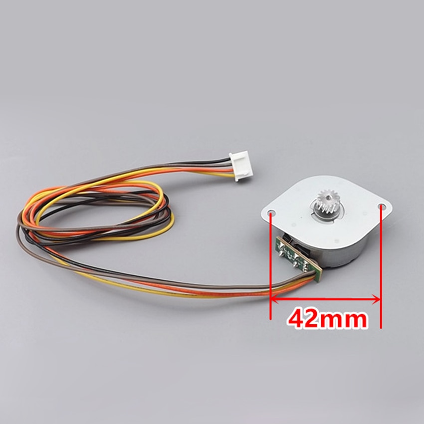 Motor paso a paso de 35 pasos, fase 2, 4 cables ángulo: 7,5 grados, Micro Motor paso a paso con 12 marchas, modelo de 0,4, diámetro del eje 2mm, Motor DIY