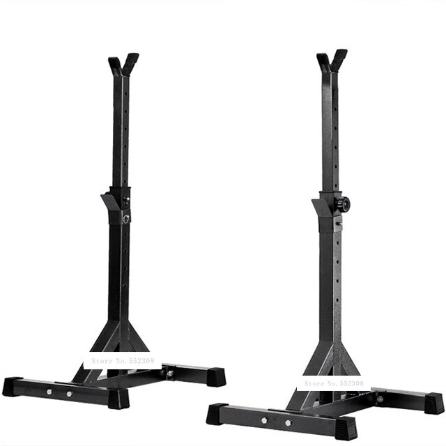 Steel Barbell Stand Weight Lifting Split Barbell Squat Rack Stand Adjustable Height Barbell Semi-Frame Indoor Fitness Equipment: Default Title