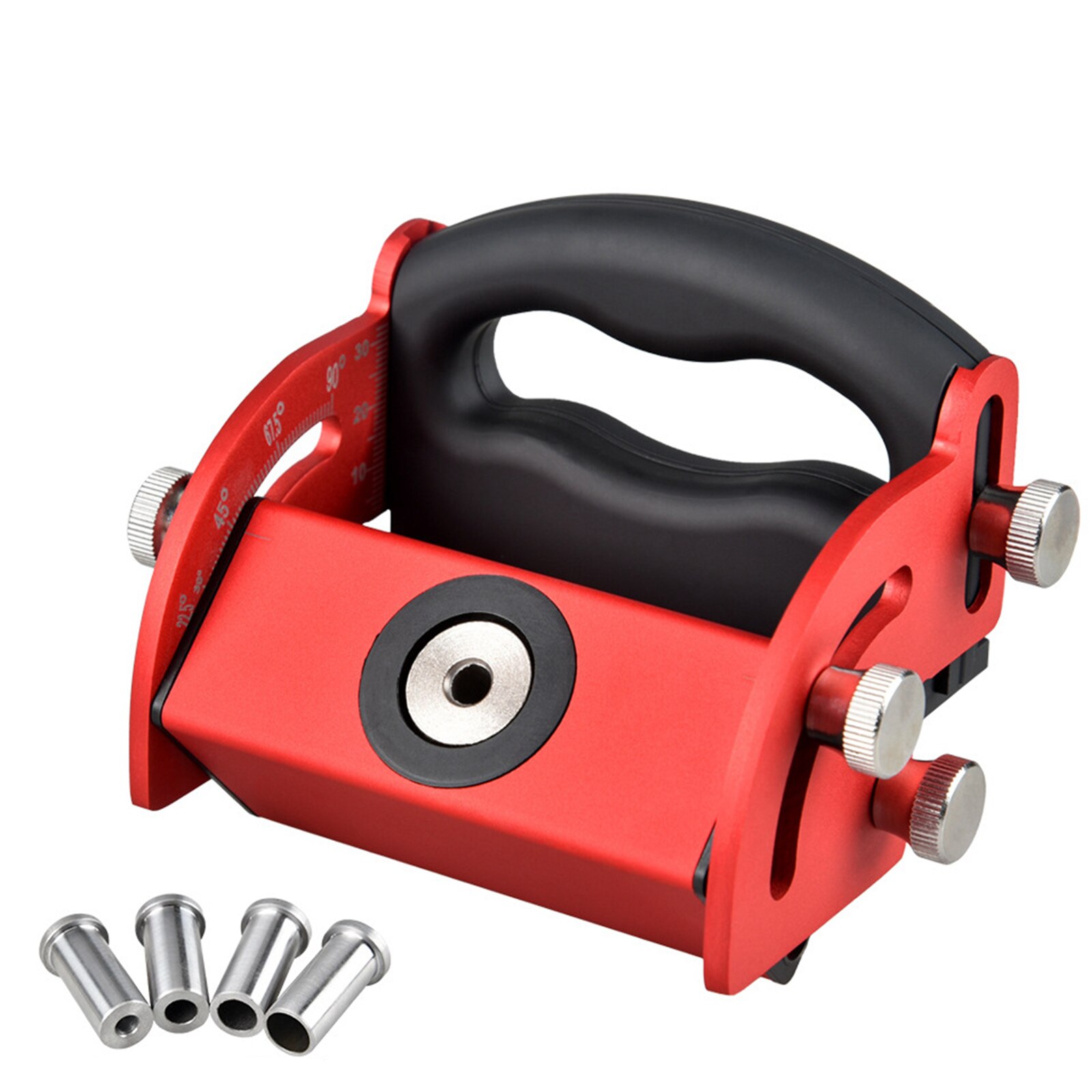 Multifunction Power Tool Metal Drills Set Carpentry Tools Woodworking Oblique Hole Locator Wood Splicing Installation Tool: Red