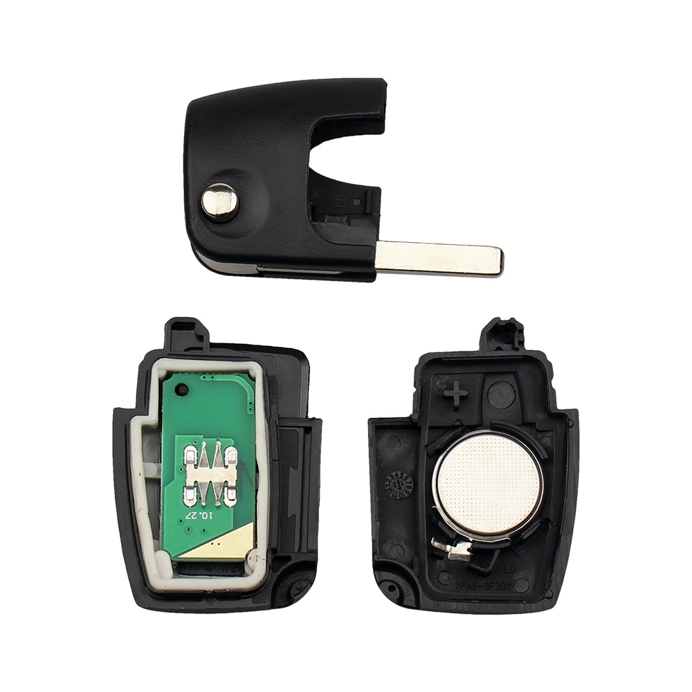 Nyckel du skär blad 3 knappar fällbar fjärrkontroll för ford focus mondeo fiesta fob fodral 433 mhz 4 d 63 chip
