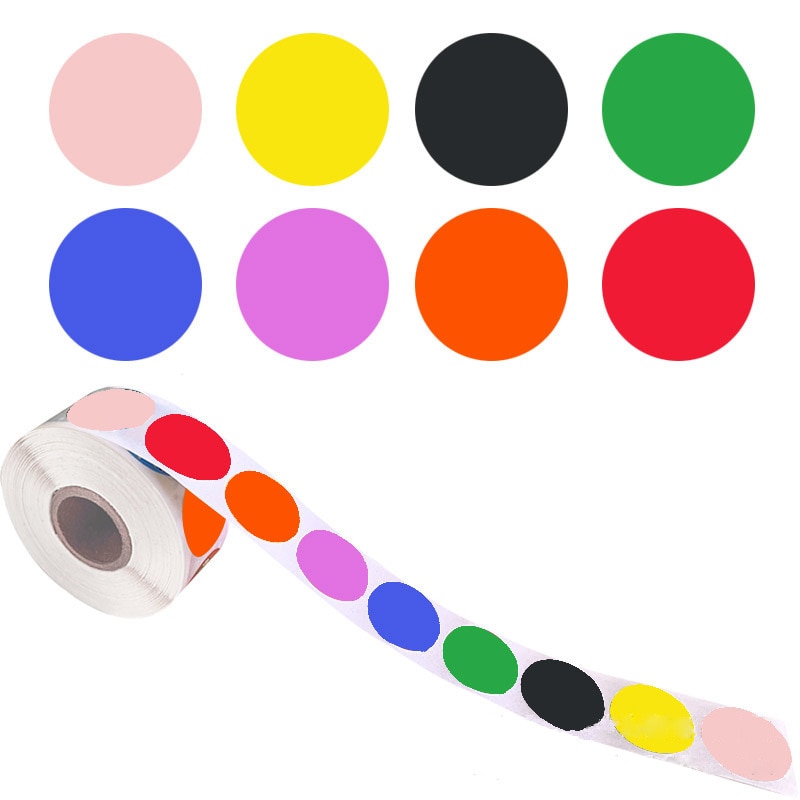 500 Uds croma etiqueta código de Color Dot etiquetas adhesivas adhesivo de sellado pegatinas para niños lindos artículos de papelería