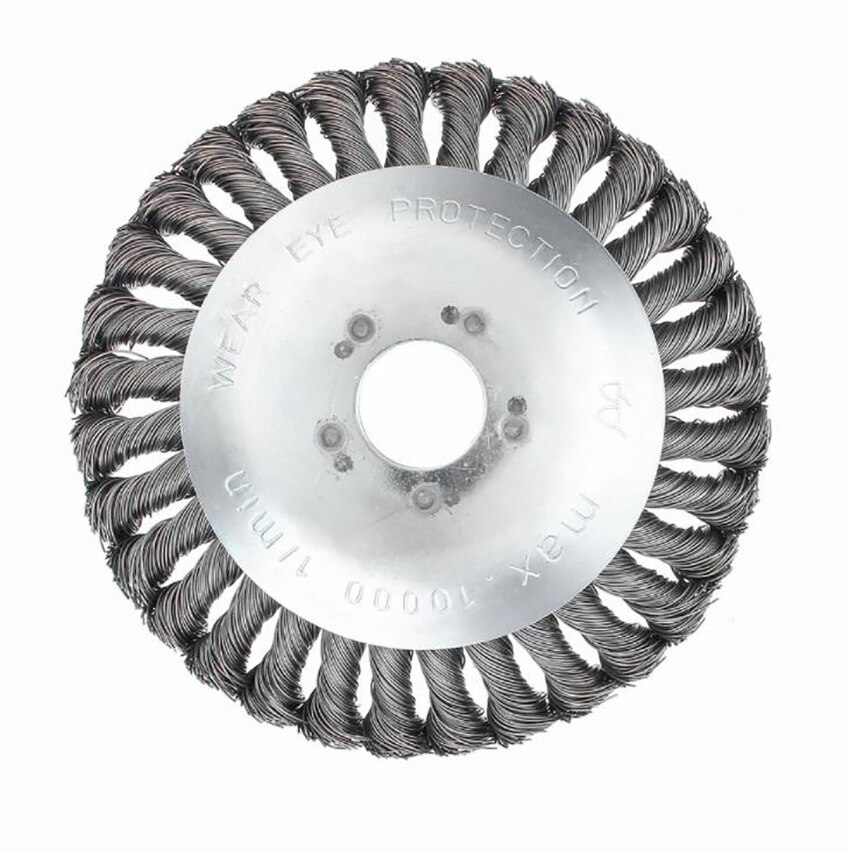 Brosse à tête torsadée coupe gazon, tondeuse à gazon à disque, roue en acier, outils de jardin pour remplacer la tête d'une tondeuse à gazon