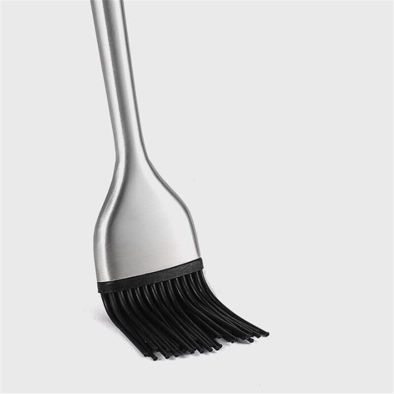1Pc Stainless Steel Handle Silicone Oil Brush BBQ Butter Bake-ware Bread Basting Brush Kitchen Utensils Oil Brush for Grilling