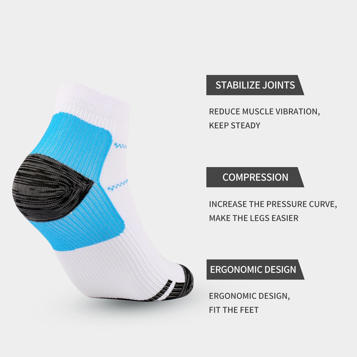 2 Paare Plantar Faszie Kompression Socken Kompression Socken Schweiß-saugfähigen Deodorant atmungsaktive schwitzt Sport Druck Socken