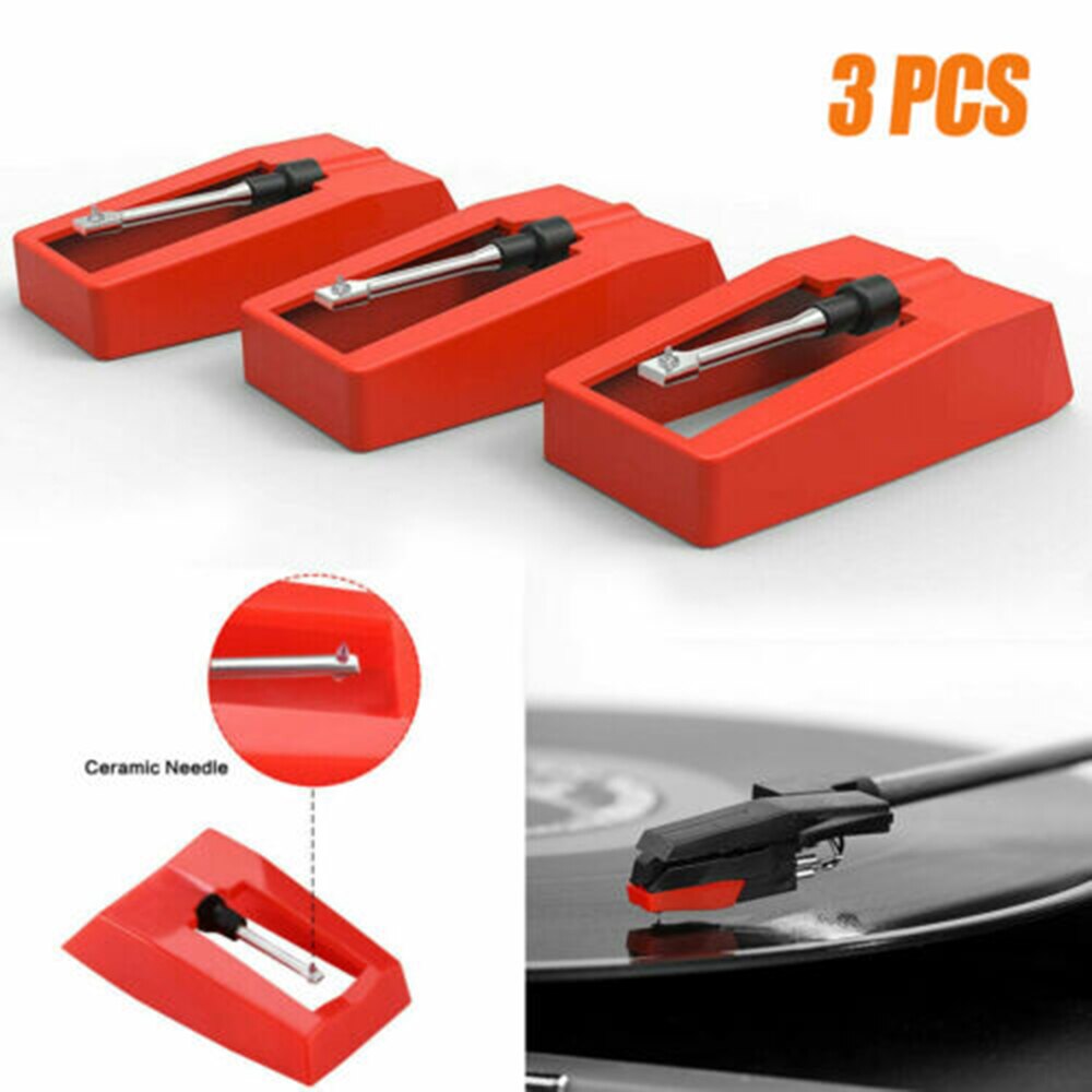 3Pcs Diamond Turntable Replacement Stylus Record Player Needle For LP Turntable Phonograph