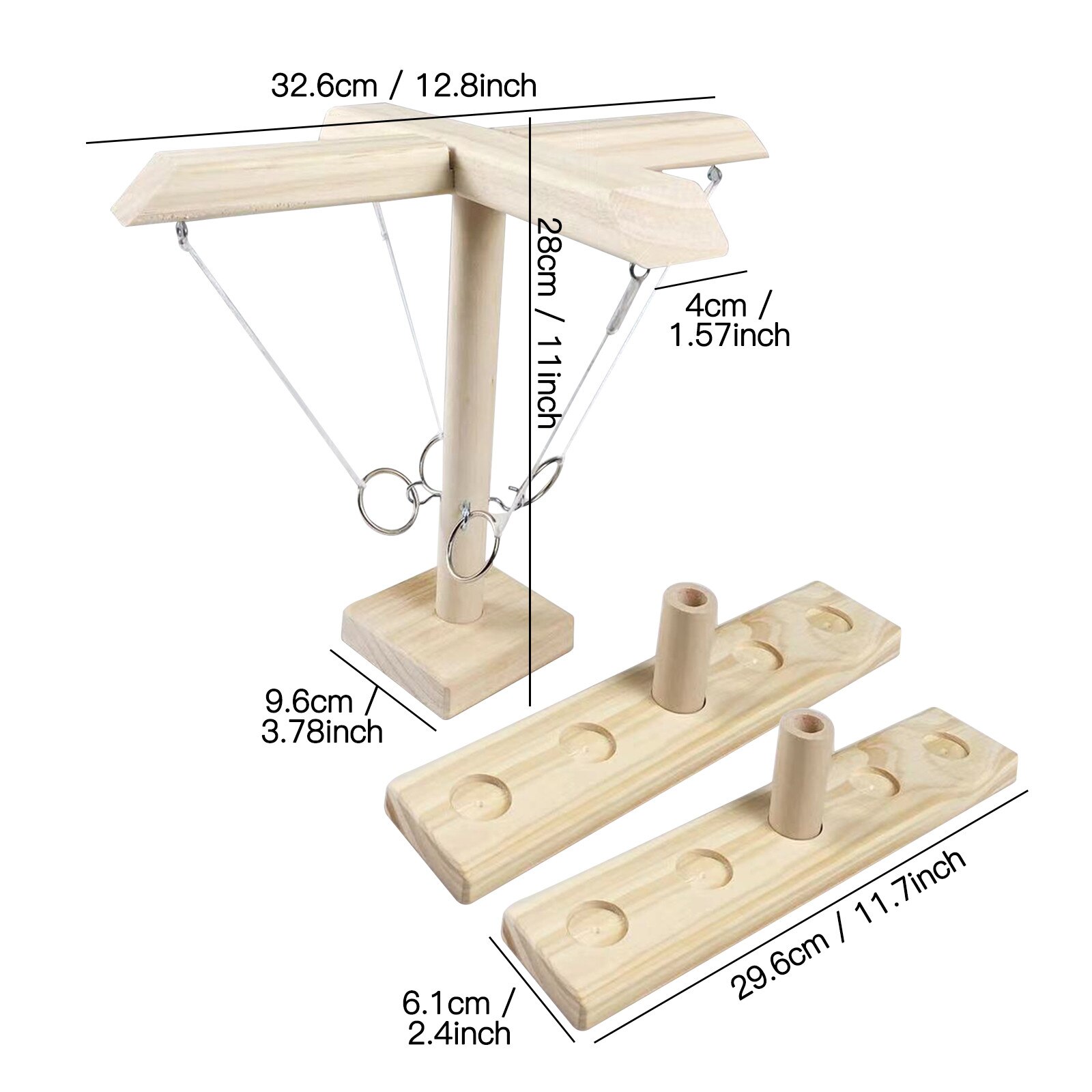 Partij Speelgoed Leisure Industriële Stijl Bar Drink Shop Handgemaakte Houten Ring Toss Haken Snelle Interactief Spel Voor bars Thuis