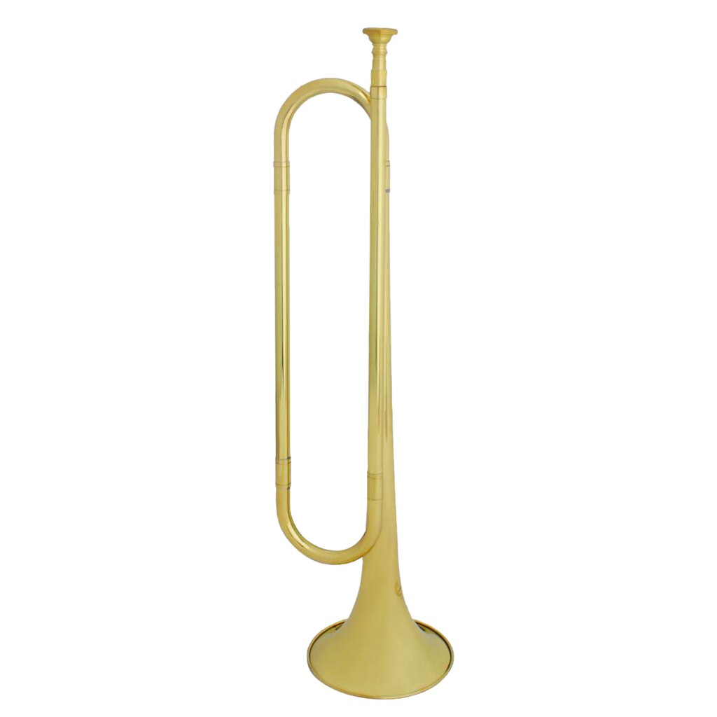 Bb Metal Trumpet Cavalry Trumpet Brass Gold For School Band /Student