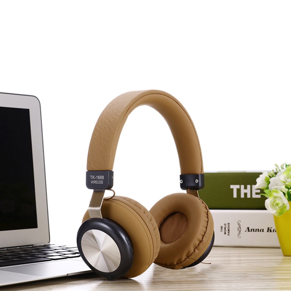 Wireless Headphones - Bluetooth 5.0 - HIFI Sound - Built-in Microphone - Memory Foam Earcups: TK-1688-2