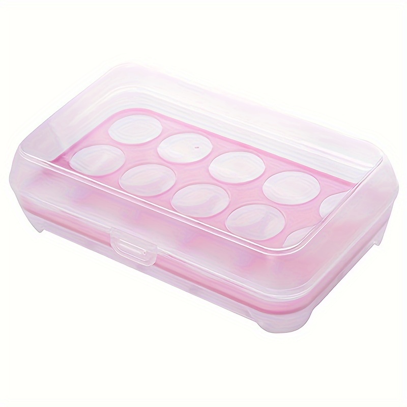 Kitchen Refrigerator Egg Preservation Box Portable Egg Box Bracket Out Picnic Egg Protection Box Storage Box Kitchen Accessories: green