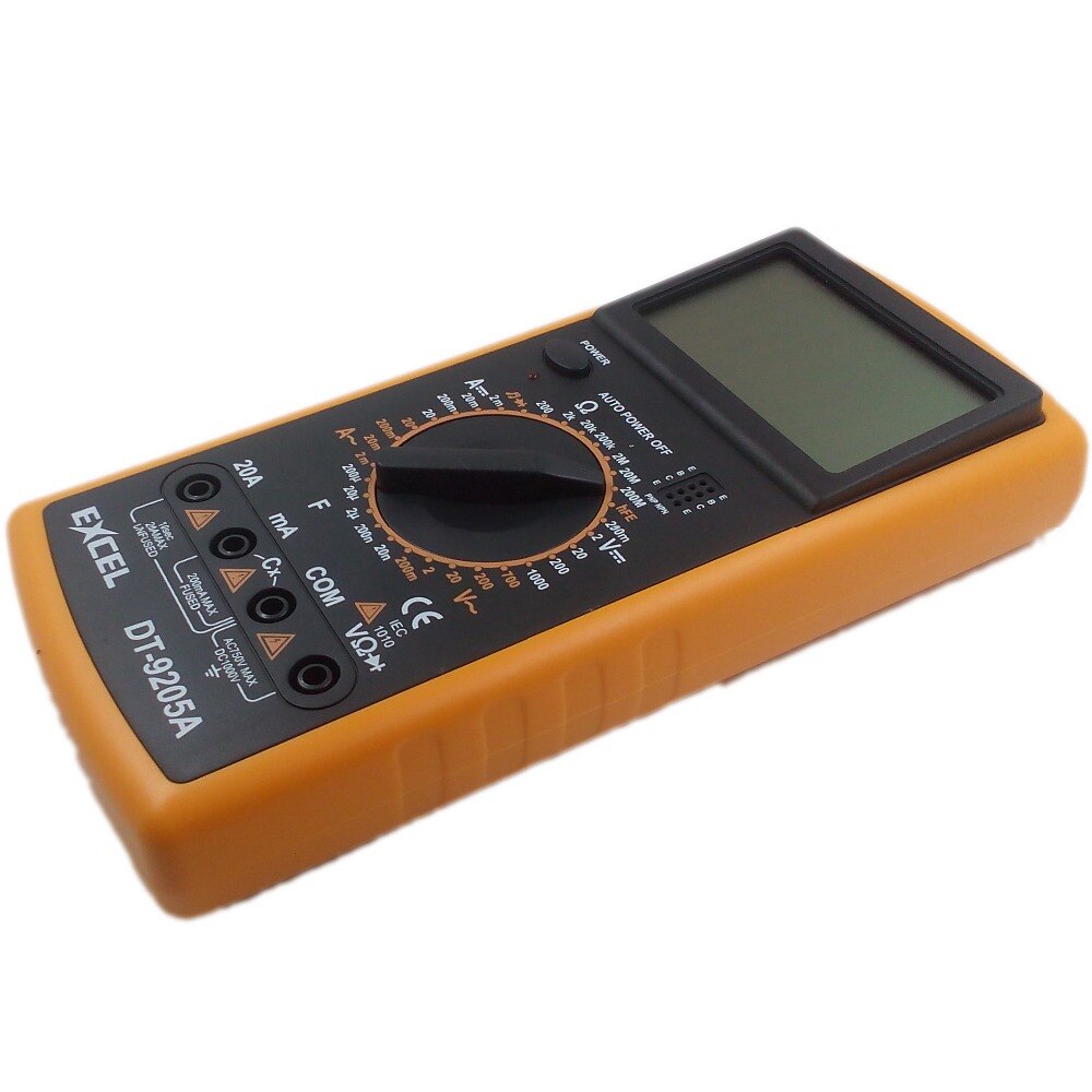 Digital Multimeter Multimetro Ammeter Voltmeter Multitester Capacitance Resistance Tester Meter EXCEL DT9205A
