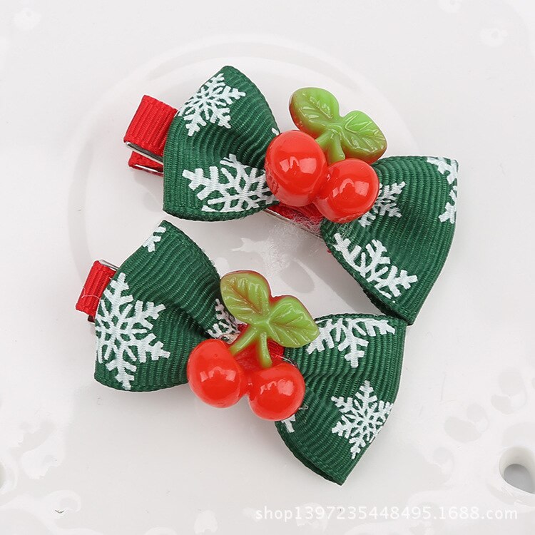 Anneau élastique pour cheveux, 2 pièces/ensemble, accessoires de cheveux de noël pour enfants, bande en caoutchouc, serre-tête pour filles: NO.3