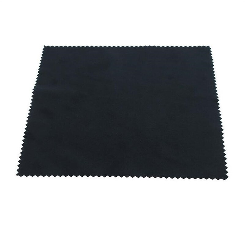 Paño limpiador de microfibra para gafas, accesorios de limpieza de lentes, color negro, 10 piezas