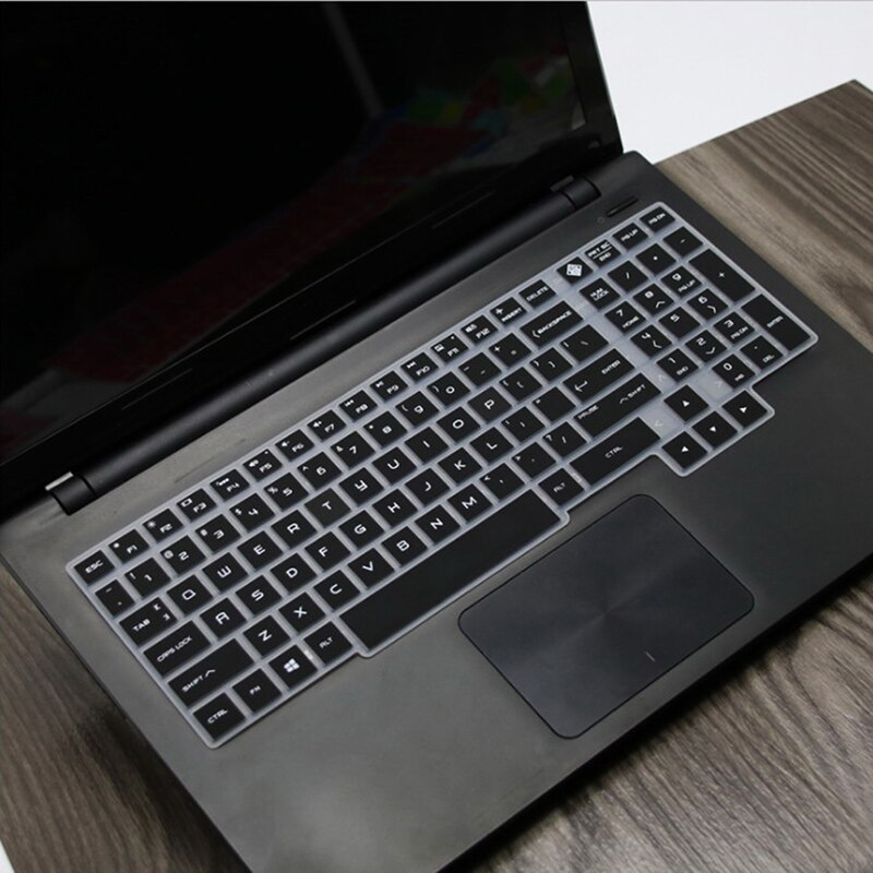Silicone Keyboard Case Cover Skin High invisible Protector Skin Cover Fit For HP 15.6 inch Laptop PC 1pc: Black